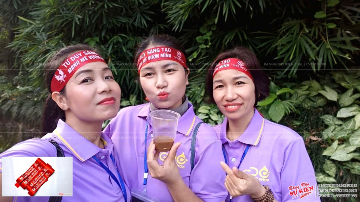 in băng rôn buộc đầu teambuilding