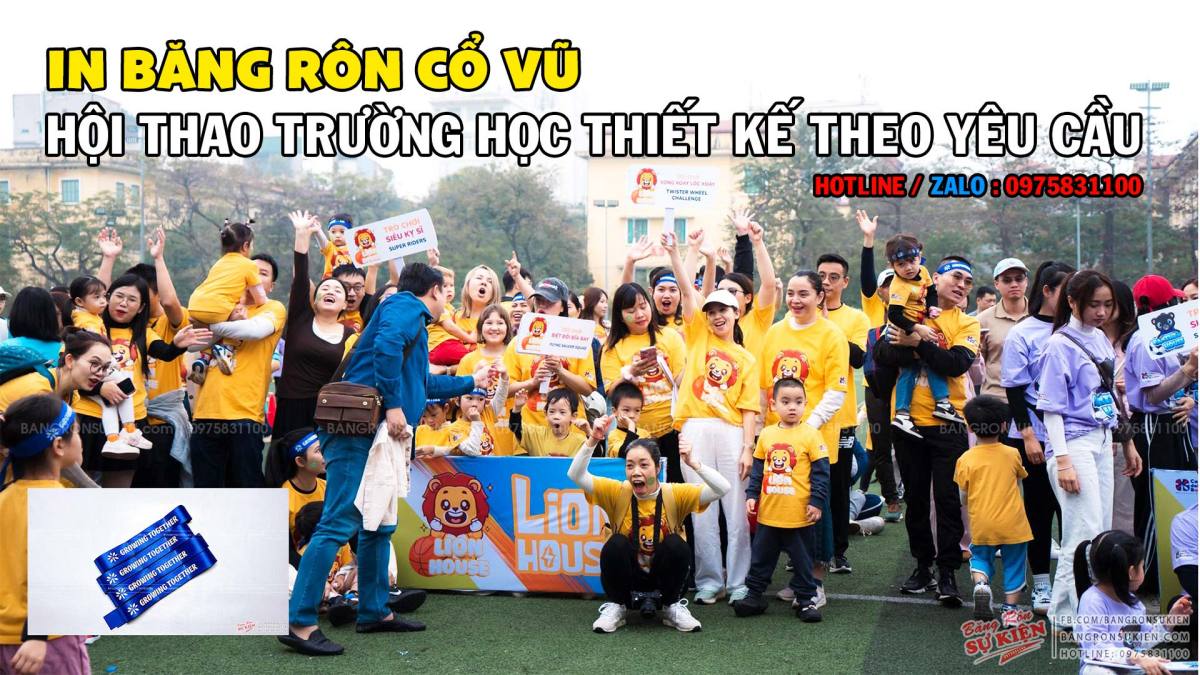 in băng rôn cổ vũ hội thao